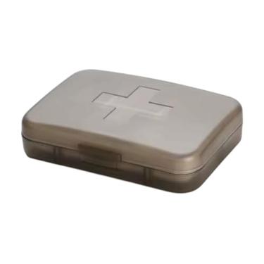 Imagem de Porta Comprimidos Caixa Organizador Semanal de Remédios 6 Compartimentos. Ideal para Viagem (Preto)