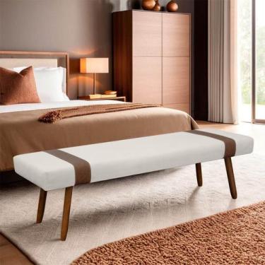 Imagem de Puff Recamier Retangular para Sala Quarto Belt 195cm Bouclê - SOFA STO