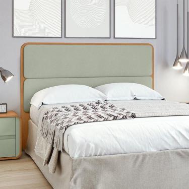 Imagem de Cabeceira Queen Loop Bouclé Sálvia e Amêndoa