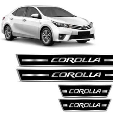 Imagem de Jogo De Soleira Resinada Toyota Corolla 2015 A 2018 Preta - Resitank
