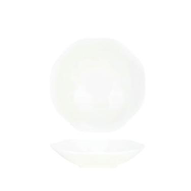 Imagem de Prato de salada de cerâmica de cor sólida para uso doméstico, simples, resistente a altas temperaturas, formato especial, prato de crisântemo de 18 cm, branco puro, 1 pacote