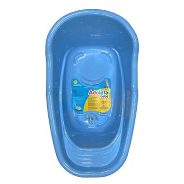 Imagem de Banheira Bebê Infantil Simples Adoleta Bebe 20L Banheira de bebe, Azul