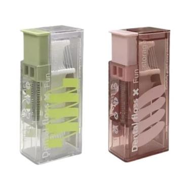 Imagem de Dispensador De Fio Dental Portátil Com 10 Peças De Palitos Descartávei
