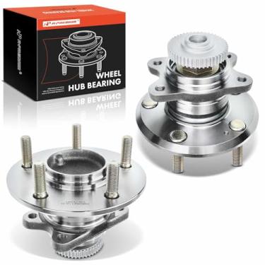 Imagem de A-Premium 2 rolamentos de roda traseira e conjunto de cubo com anel ABS e 5 terminais compatíveis com Hyundai Azera 2006-2010 e Kia Amanti 2007-2009, Rondo 2007, apenas FWD, com ABS de 4 rodas