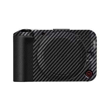 Imagem de Protetor de adesivo antiarranhões para câmera Canon EOS R50V R50 V, adesivos decorativos de proteção para câmera, suporte antideslizante protetor de pele - preto de fibra de carbono