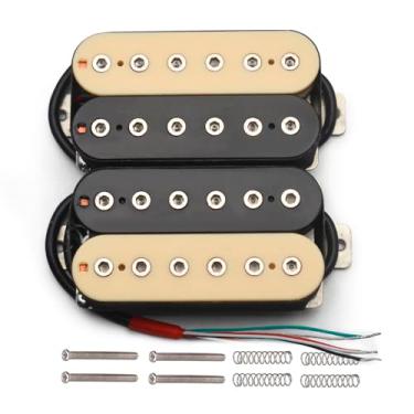 Imagem de SAPHUE Captador Humbucker Alnico 5 Vintage, Bobina Dupla, Ponte Para Guitarra Elétrica, Peças Pretas, Som Quente (Zebra)