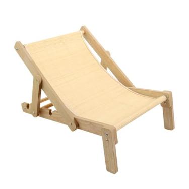 Imagem de Bothyi Cadeira de descanso para gatos, cama de rede para gatos, resistente ao desgaste, moderna, resistente, cama de dormir de madeira para coelhos, pequenos