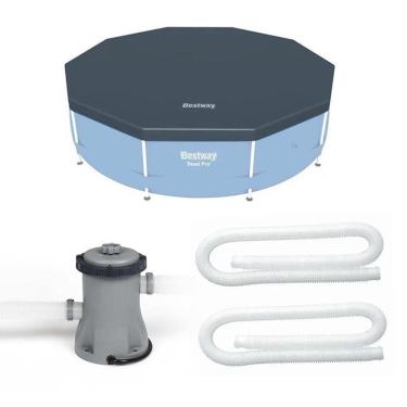 Imagem de Kit Filtro 1.250 Litros-hora 220v + Capa 305 Estrutural Bestway