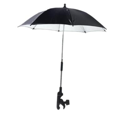 Imagem de MYCENSE Guarda-chuva para carrinho de bebê, cadeira esportiva, guarda-sóis, braçadeira ajustável, proteção solar universal contra chuva e, para carrinho, Preto