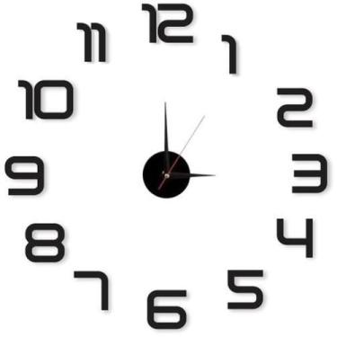 Imagem de Relógio Parede 3D Moderno Decoração Números Adesivos 40Cm - Sweet Home