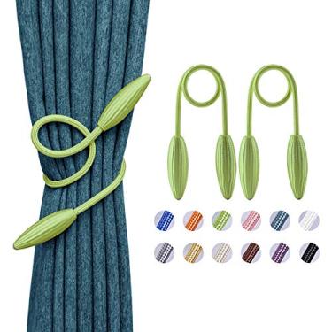Imagem de Pacote com 2 cordões decorativos criativos para amarrar na parte de trás da cortina de modelagem aleatória estilo europeu para cortinas de casa e escritório da NiceEC, Tender Green