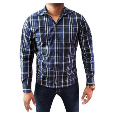 Imagem de Camisa Xadrez Caipira Masculina Adulto Caipirinha Manga Longa Festa Ju