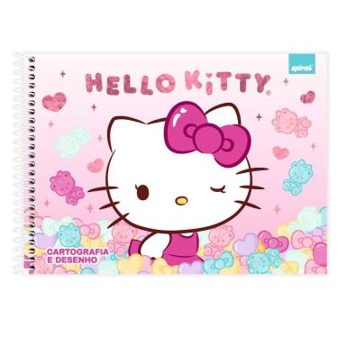 Imagem de Caderno cartografia capa dura 48fl H. Kitty 2513721 Spiral Hki