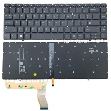 Imagem de BestParts Substituição de teclado de laptop retroiluminado para HP EliteBook 1050 G1, ZBook Studio G5 US Layout preto sem moldura