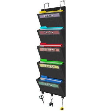 Imagem de Organizador de arquivos homyfort Weekly Over the Door com 5 bolsos