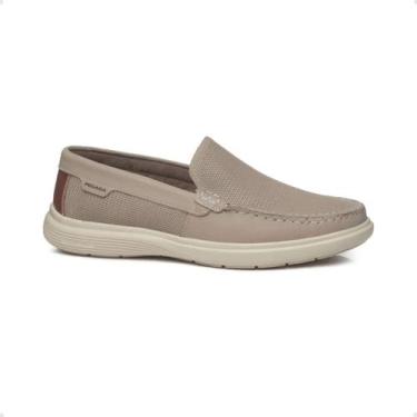 Imagem de Mocassim Masculino Pegada Navale Cinza, Jeans areia, 42
