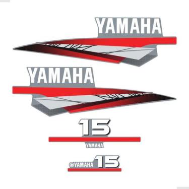 Imagem de Kit Adesivos Para Yamaha Motor De Popa 15 HP 1997/2008 - SPORTINOX