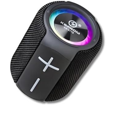 Imagem de Caixa de Som Bluetooth Portátil Prova Dàgua USB-C, Luz LED, Bateria de Longa Duração (Preta)