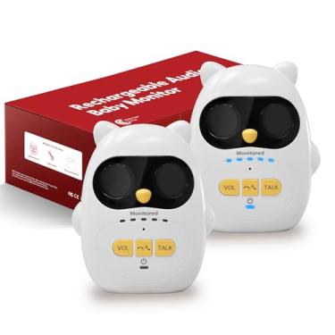 Imagem de H HOSMART Babá Eletrônica Com Bateria Recarregável, Interfone Sem Fio Full-Duplex Alcance De 300 Metros, Som Nítido, Comunicação Bidirecional - Para Casa, Crianças, Idosos, Animais Estimação, Ambien