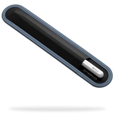 Imagem de Suporte Stylus Afterplug para Apple Pencil 1st & 2nd, USB-C, Pro e Slim Stylus – Capa elástica resistente a rasgos, base de microfibra e adesivo 3M para fixar em capas de iPad e tablet, azul ardósia