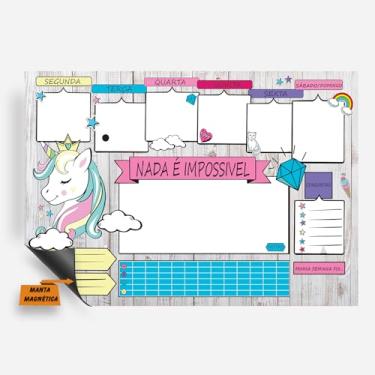 Imagem de Imã De Geladeira Porta Recados - Planner Magnético - Planejamento Mensal Semanal 20x30cm e 30x40cm (1, 20x30cm)