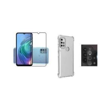 Imagem de Kit Capa Anti Impacto Motorola Moto G30 + Película Vidro + Película pa