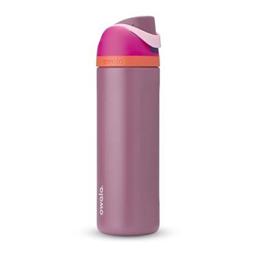 Imagem de Owala Garrafa de água de aço inoxidável isolada FreeSip com canudo para esportes e viagens, garrafa de água esportiva sem BPA, 700 ml, joia da coroa