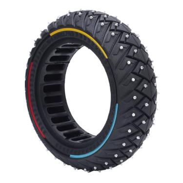 Imagem de Pneu de Borracha para Scooter Elétrica 10x2,70 6,5 (10x2,75), Pneu Sólido Com Design de Absorção de Choque Em Favo de Mel Com Parafusos Antiderrapantes, para Uso Fora de Estrada