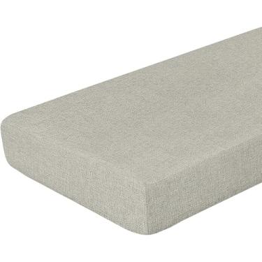 Imagem de Almofada De Assento De Balanço, Almofada De Banco Resistente à Água, Almofadas De Substituição De Espreguiçadeira, Almofadas De Assento, Tapete Para Jardim I, Light Gray, 60x14 inch