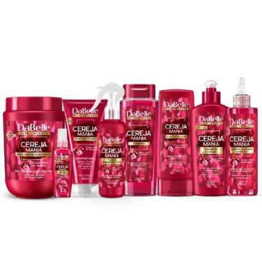 Imagem de Kit Dabelle Cereja Mania Máscara 800g Tratamento Completo Brilho Macie