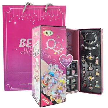 Imagem de Kit Miçangas Closet Com Espelho 2388 Peças 3 em 1 Fazer Pulseiras Colares Brinquedo Castela