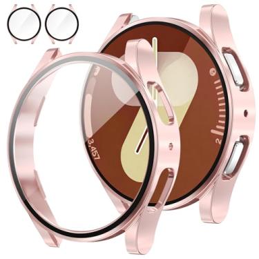 Imagem de Tensea [Pacote com 2] Protetor de tela para Samsung Galaxy Watch 7 2024 44 mm, acessórios de proteção para o rosto de 4,732 polegadas, película de vidro temperado integrada