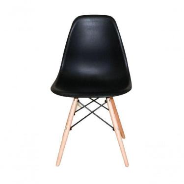 Imagem de Cadeira Charles Eames Eiffel Dkr Wood - Design Preta - UNIVERSAL MIX