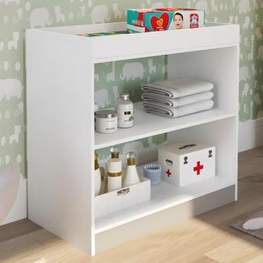 Imagem de Trocador Bebê Fraldário com 1 Prateleira Juno Branco A05 - Mpozenato, 