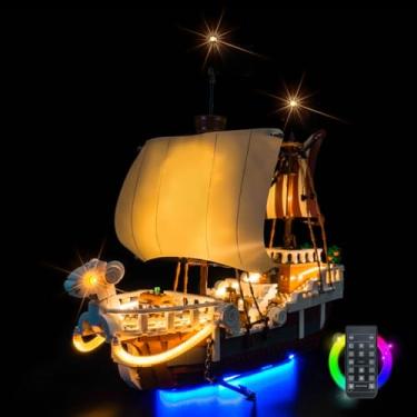 Imagem de Hilighting Upgraded Led Light Kit Compatible with Lego One Piece The Going Merry Pirate Ship Building Set, RC Version Compatible with Lego 75639 (Model Not Included)