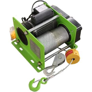 Imagem de Micro Guincho Elétrico De 400kg 30m - Grua Elétrica Da Corda De Fio 220v Com Controlo A Distância Sem Fio