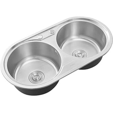 Imagem de Pia Pia Pequena Pia Pequena Pia De Cozinha Inserções Para Pia De Cozinha Pia De Cozinha Com Acessórios Pia De Cozinha Redonda Dupla Pia Utilitária Com Torneira Extraível
