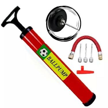 Imagem de Bomba De Ar Para Encher Bolas Com 2 Bicos E Mangueira
