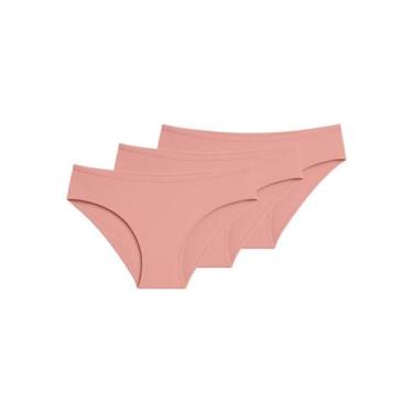 Imagem de Kit com 3 Calcinhas Biquíni Liz 50372, Rosa, M