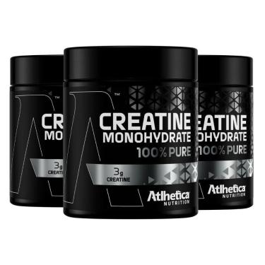 Imagem de Kit 3X Creatina Pura Monohidrata 100% 300G - Atlhetica