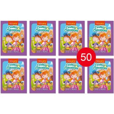 Imagem de Kit 50 Livrinhos João E Maria Lembrancinha De Festa Sacolinha Aniversá