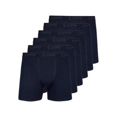 Imagem de Kit com 6 Cuecas Boxer Lupo 615-002, Preto, M