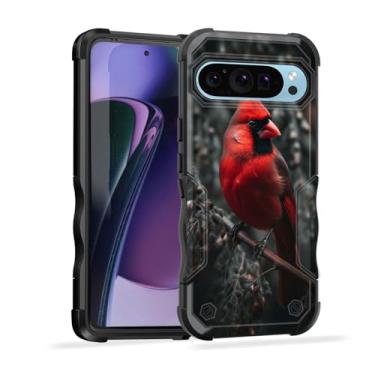 Imagem de EFGWSDER Capa para Pixel 10 Pro XL, [camada dupla] [proteção contra quedas de grau militar de 3,5 m] Capa resistente à prova de choque para Google Pixel 10 Pro XL 6,8 polegadas 2025, Cardinals on The
