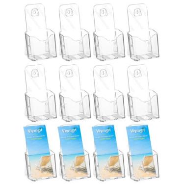 Imagem de Suporte de brochura Stand Viymgit, pacote com 12, acrílico transparent