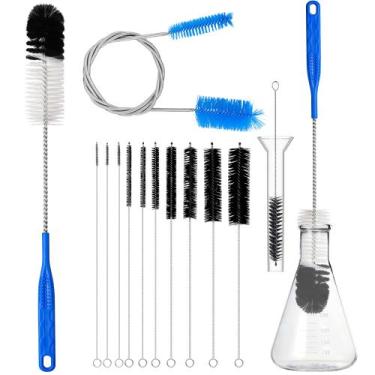 Imagem de Kit de escovas para limpeza de tubos ETTSNU com alça longa, 12 unidade