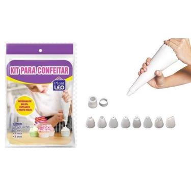 Imagem de Kit para Confeitar Decorar Bolo Cupcakes com 11 Peças Saco para Confei