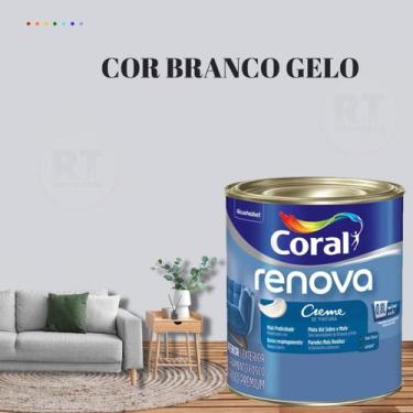 Imagem de Tinta Parede Cinza Renova Acrílica Fosca 800ml - Coral, BRANCO GELO