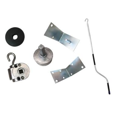 Imagem de Kit Peças: Redutor Catraca, Buchas 2.5", Suportes, Manivela 1m: Toldo 