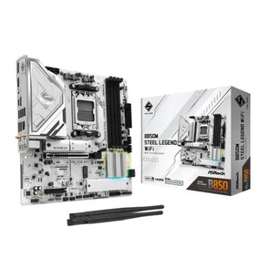Imagem de Placa Mãe Asrock B850m Steel Legend Wifi, Amd Am5, Matx, Wf/blt, Ddr5 - B850m Steel Legend Wifi