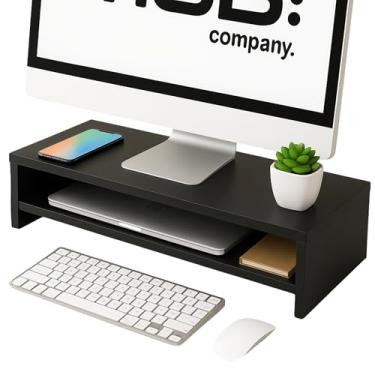 Imagem de MOB! COMPANY Base Para Monitor Mesa Pequeno 40x24x15 Cm SD400 Stand Desk Para Monitor MDF Gamer Mesa Para Monitor Suporte Para Monitor De Mesa Base Para Notebook (Preto)
